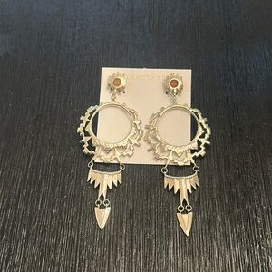 Vintage Kendra Scott Shiva Earrings in Pink Agate